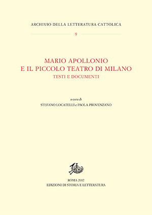 copertina di Mario Apollonio e il Piccolo Teatro di Milano