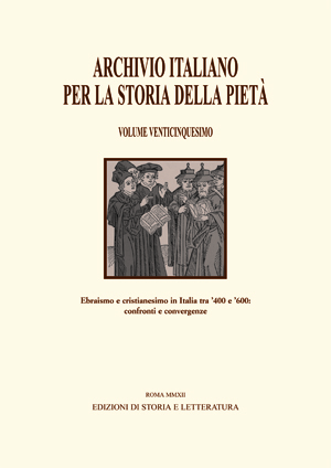copertina di Archivio italiano per la storia della pietà, XXV