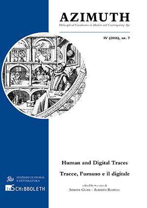 copertina di Azimuth. Philosophical Coordinates in Modern and Contemporary Age, IV (2016), nr. 7
