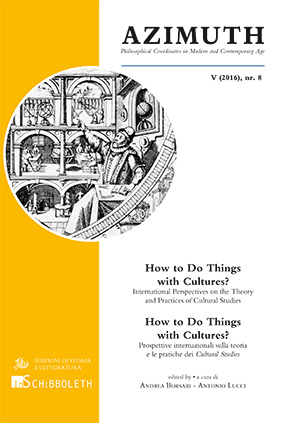 copertina di Azimuth. Philosophical Coordinates in Modern and Contemporary Age, V (2016), nr. 8