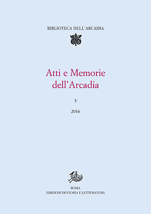 copertina di Atti e Memorie dell’Arcadia, 5 (2016)