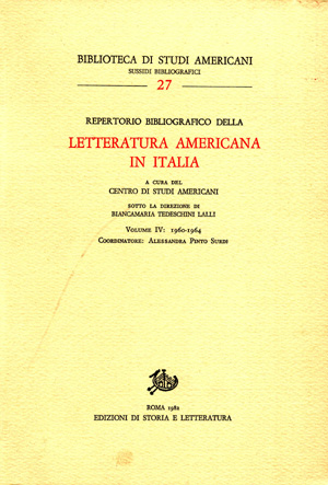 copertina di Repertorio bibliografico della letteratura americana in Italia, vol. IV