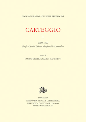 copertina di Carteggio. I.
