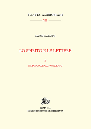 copertina di Lo spirito e le lettere. II.