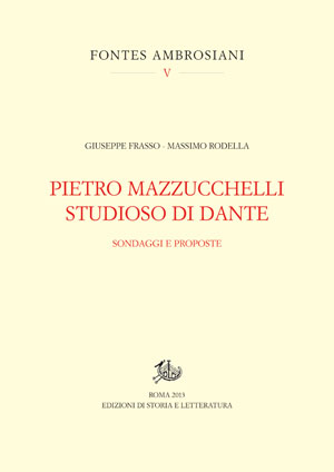 copertina di Pietro Mazzucchelli studioso di Dante