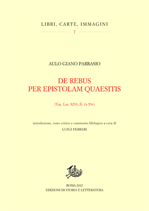 copertina di De rebus per epistolam quaesitis