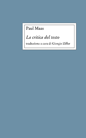 copertina di La critica del testo