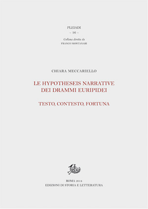 copertina di Le hypotheseis narrative dei drammi euripidei