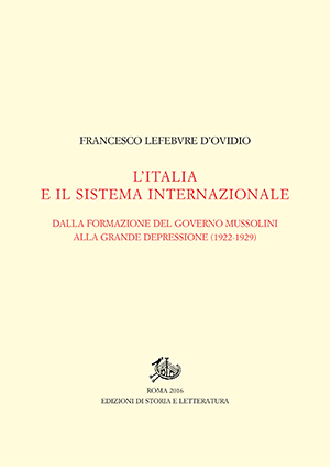 copertina di L’Italia e il sistema internazionale