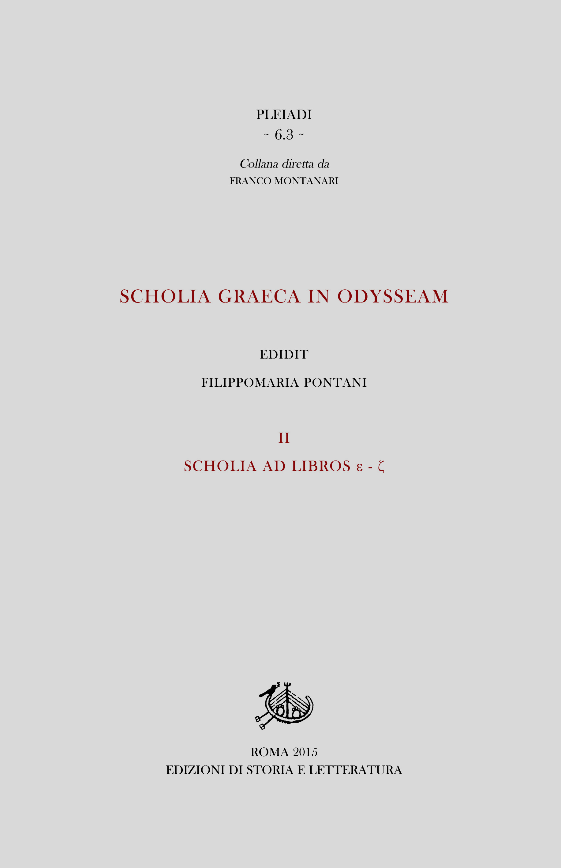 copertina di Scholia graeca in Odysseam. III