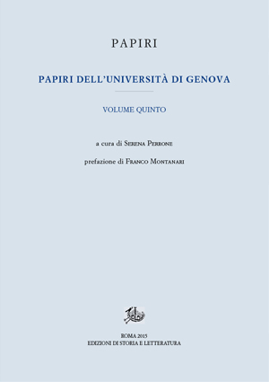 copertina di Papiri dell’Università di Genova