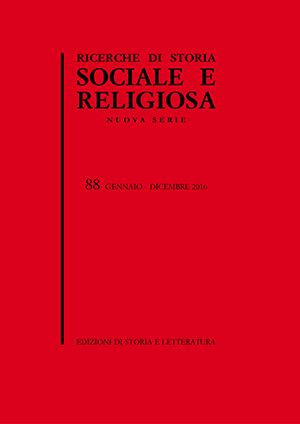 copertina di Ricerche di Storia Sociale e Religiosa, 88