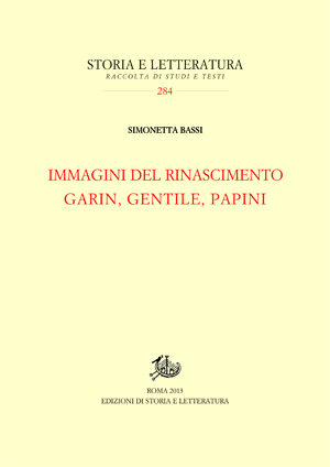copertina di Immagini del Rinascimento. Garin, Gentile, Papini