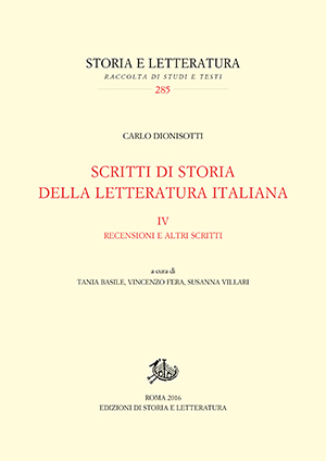 copertina di Scritti di storia della letteratura italiana. IV