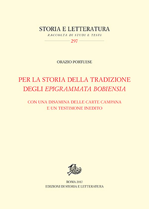 copertina di Per la storia della tradizione degli Epigrammata Bobiensia