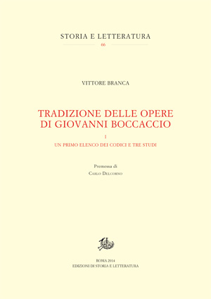 copertina di Tradizione delle opere di Giovanni Boccaccio. I