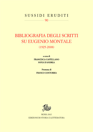 copertina di Bibliografia degli scritti su Eugenio Montale