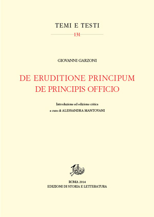 copertina di De eruditione principum – De principis officio