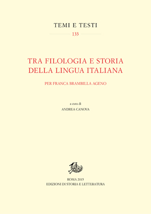 copertina di Tra filologia e storia della lingua italiana