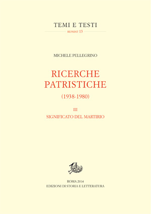 copertina di Ricerche patristiche (1938-1980). III.