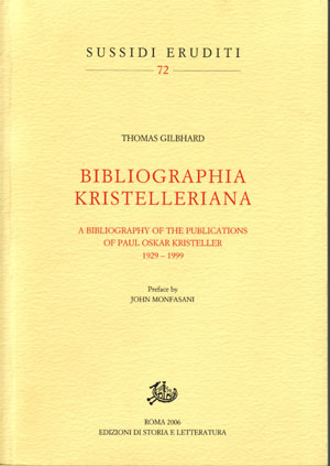 copertina di Bibliografia Kristelleriana.