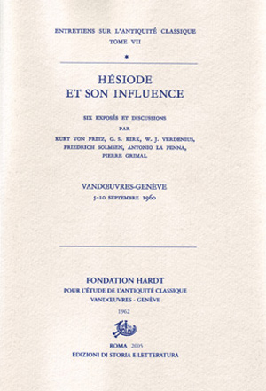 copertina di Hésiode et son influence