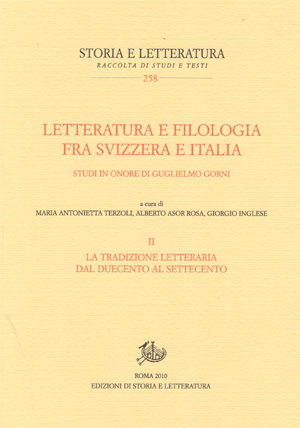 copertina di Letteratura e filologia fra Svizzera e Italia. II
