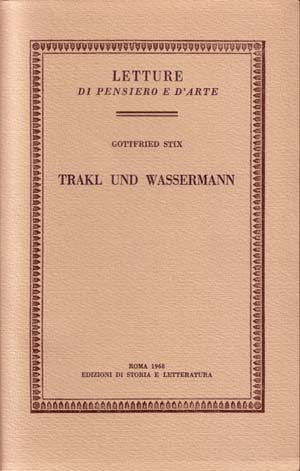 copertina di Trakl und Wassermann