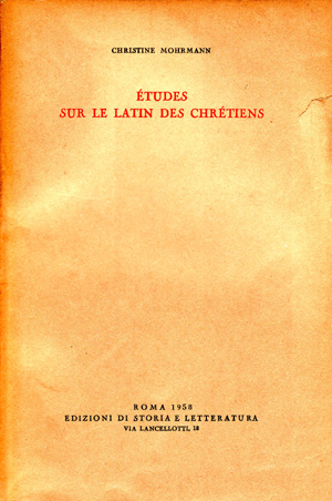 copertina di Études sur le latin des chrétiens. I