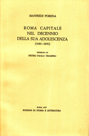 copertina di Roma capitale nel decennio della sua adolescenza (1880-1890)