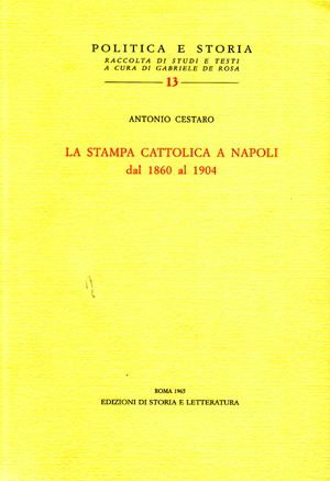 copertina di La stampa cattolica a Napoli dal 1860 al 1904