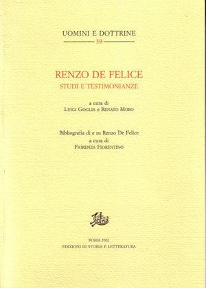 copertina di Renzo De Felice. Studi e testimonianze,