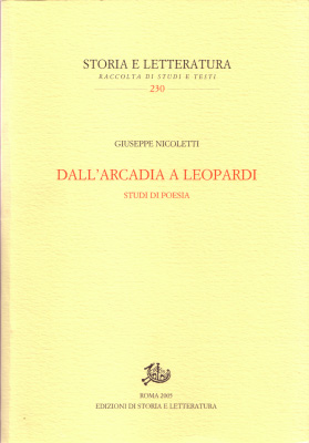 copertina di Dall’Arcadia a Leopardi