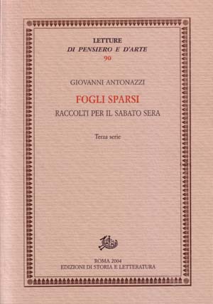 copertina di Fogli sparsi raccolti per il sabato sera