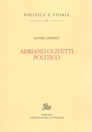 copertina di Adriano Olivetti politico