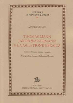 copertina di Thomas Mann, Jakob Wassermann e la questione ebraica