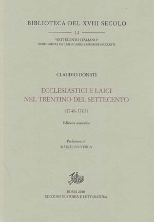 copertina di Ecclesiastici e laici nel Trentino del Settecento