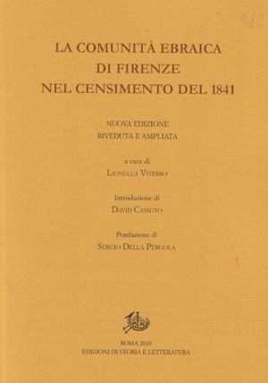 copertina di La comunità ebraica di Firenze nel censimento del 1841