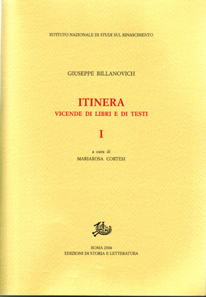 copertina di Itinera