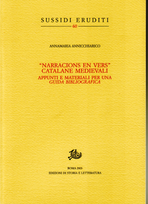 copertina di Narracions en vers catalane medievali