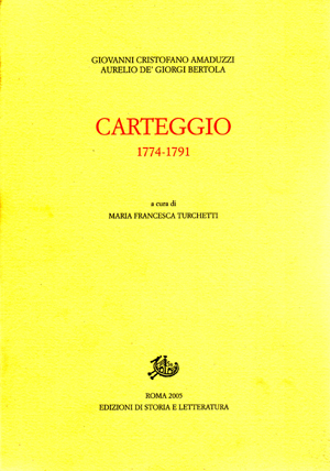 copertina di Carteggio 1774-1791