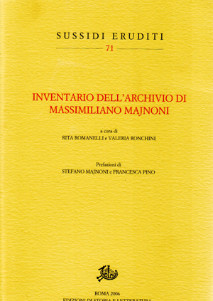 copertina di Inventario dell’Archivio di Massimiliano Majnoni