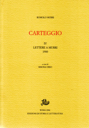 copertina di Carteggio. IV