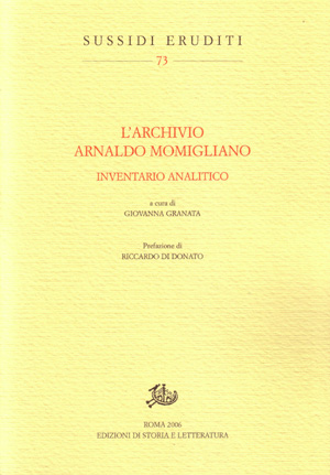 copertina di L'archivio Arnaldo Momigliano