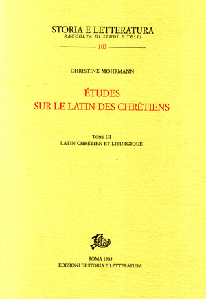 copertina di Études sur le latin des chrétiens. III
