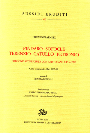 copertina di Pindaro Sofocle Terenzio Catullo Petronio