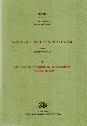 copertina di Scholia graeca in Platonem