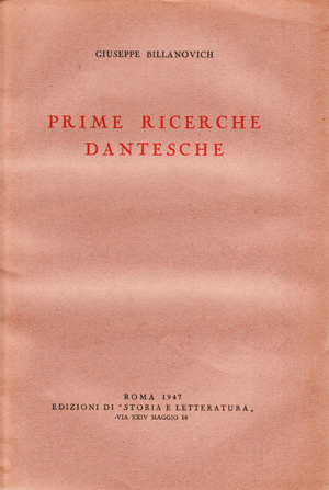 copertina di Prime ricerche dantesche