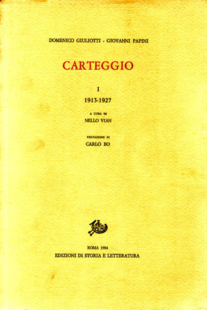 copertina di Carteggio. I