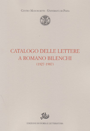 copertina di Catalogo delle lettere a Romano Bilenchi